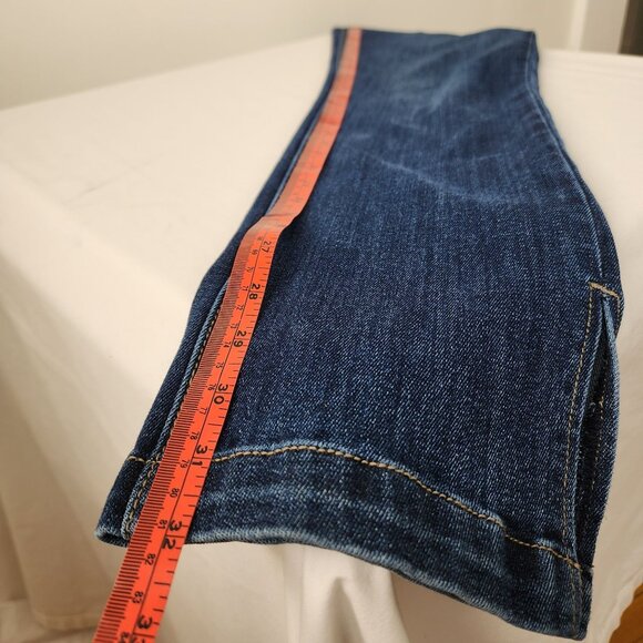 KanCan LA Constance Essentials High Rise Bootcut Jeans Side Slit Dark Wash Denim - Picture 13 of 16